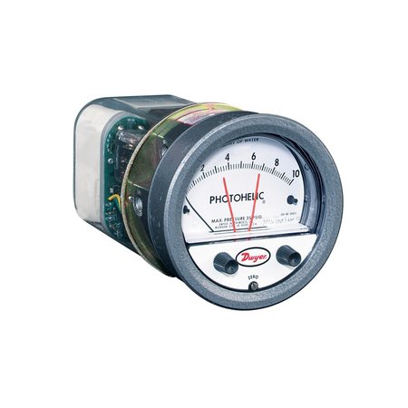DWYER INSTRUMENTS Pressure SwitchGauge, Photohelic 0500 Pa Wc A3000-500PA